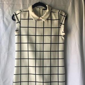 ZARA Mod black and white checker dress